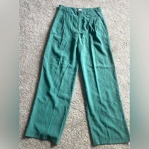 A New Day Women’s High-Rise Wide-Leg Trousers – Deep Green – Size 8